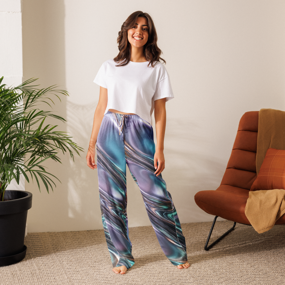 Cosmic Flow Women’s Satin Pajama Pants