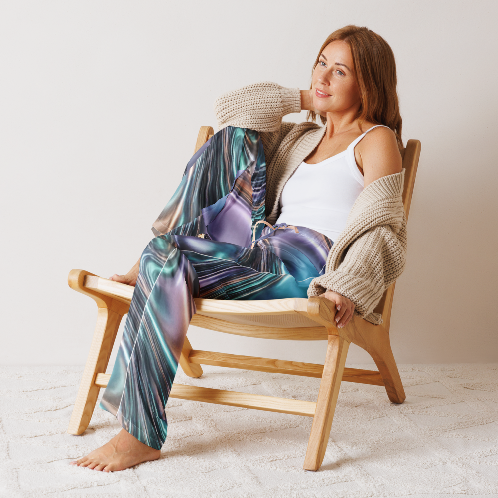 Cosmic Flow Women’s Satin Pajama Pants