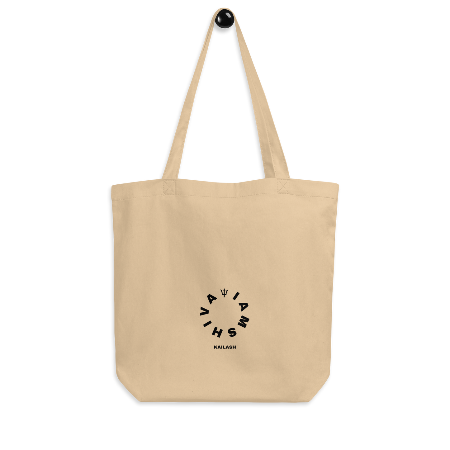 Eco Tote Bag Black and Oyster - I am Shiva - Kailash