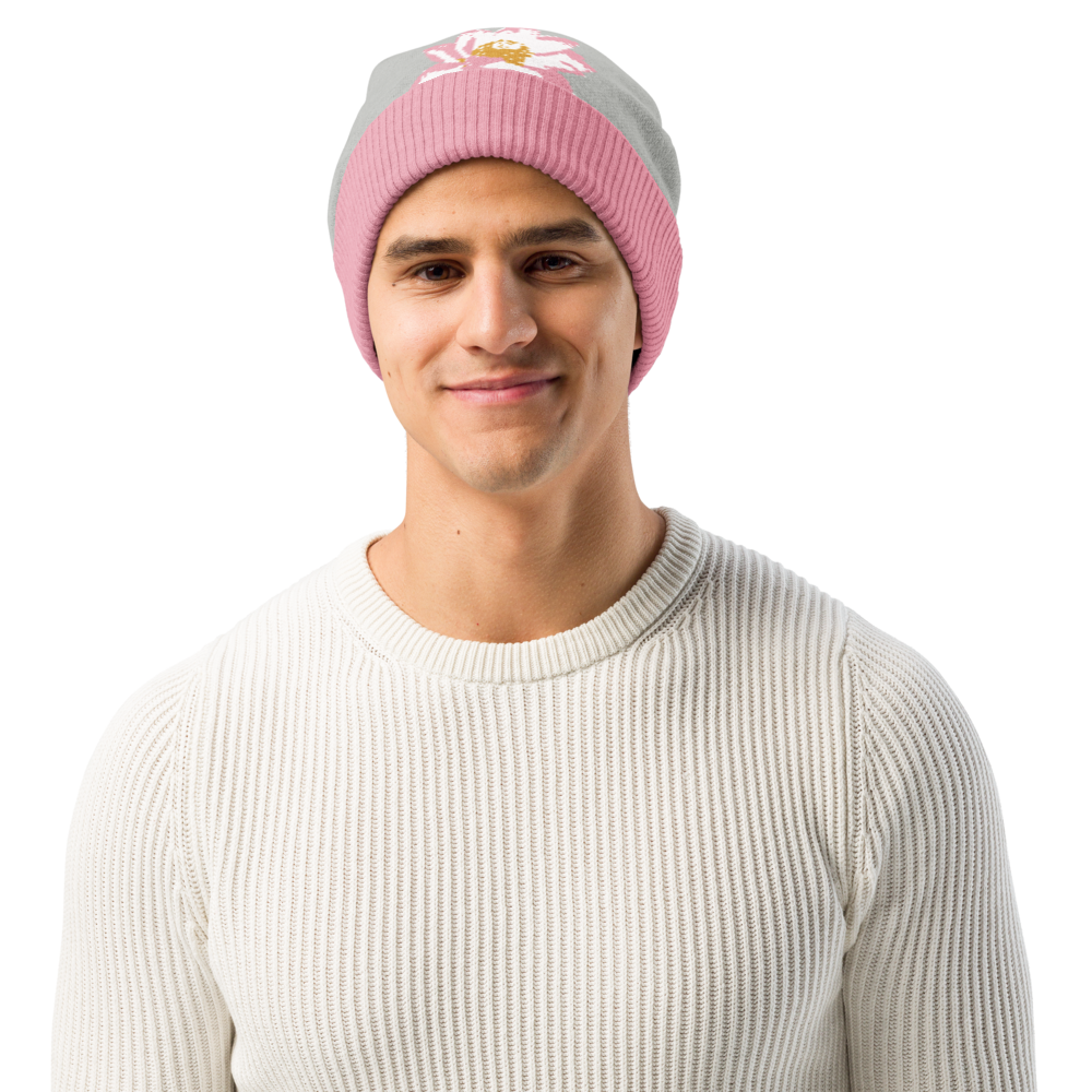 Lotus Bloom Knitted Beanie - Soft Mindful Accessory by I Am Shiva Official
