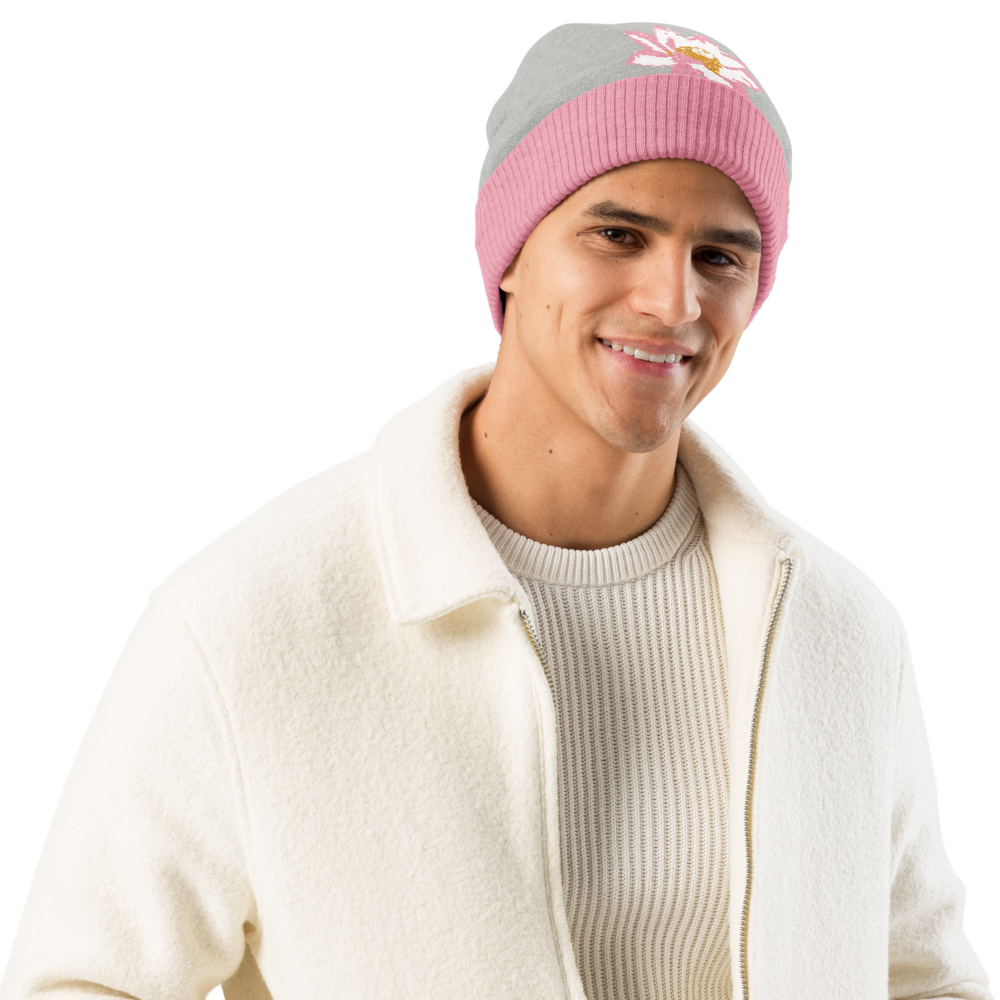 Lotus Bloom Knitted Beanie - Soft Mindful Accessory by I Am Shiva Official